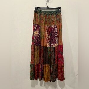 Bohemian Patchwork Maxi Skirt by Kathmandu one size fits S-XL